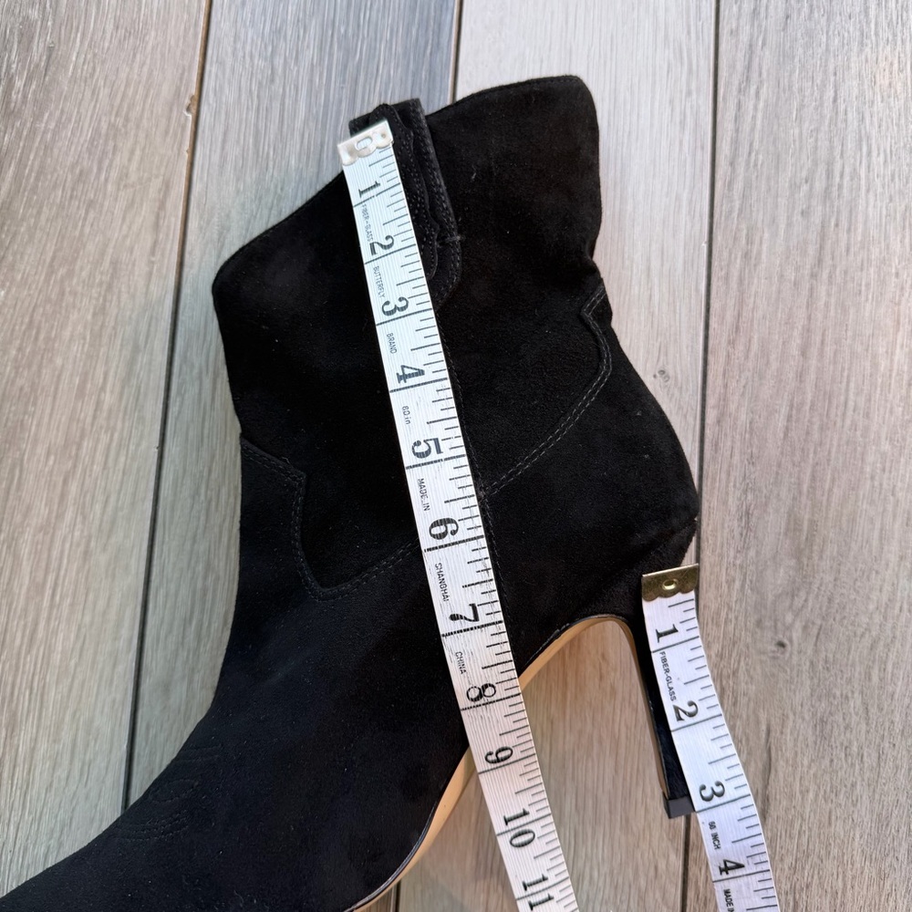 Sam Edelman Moe Embroidered Suede Ankle Boots In Black - Picture 4 of 11